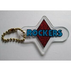 Rollergames Rockers Pinball Keychain Roller Games Derby Sports Team 1990